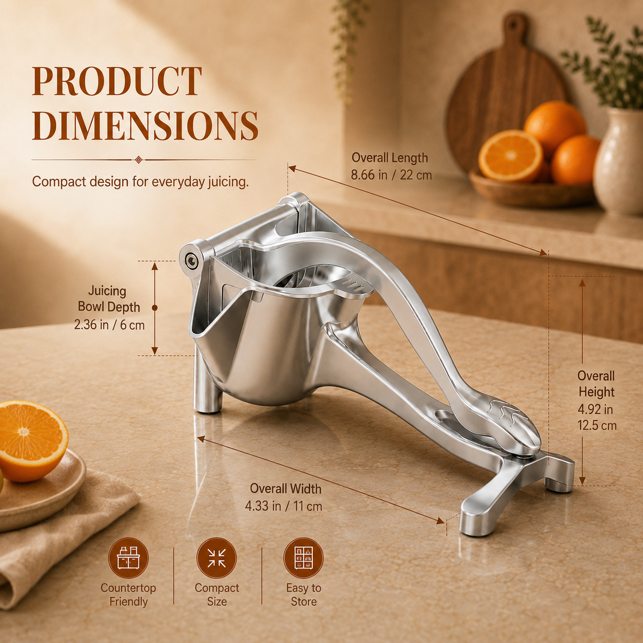 Aluminium Hand Press Fruit Juicer