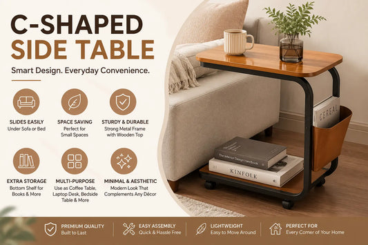 C-Shaped Side Table: The Perfect Blend of Style and Functionality