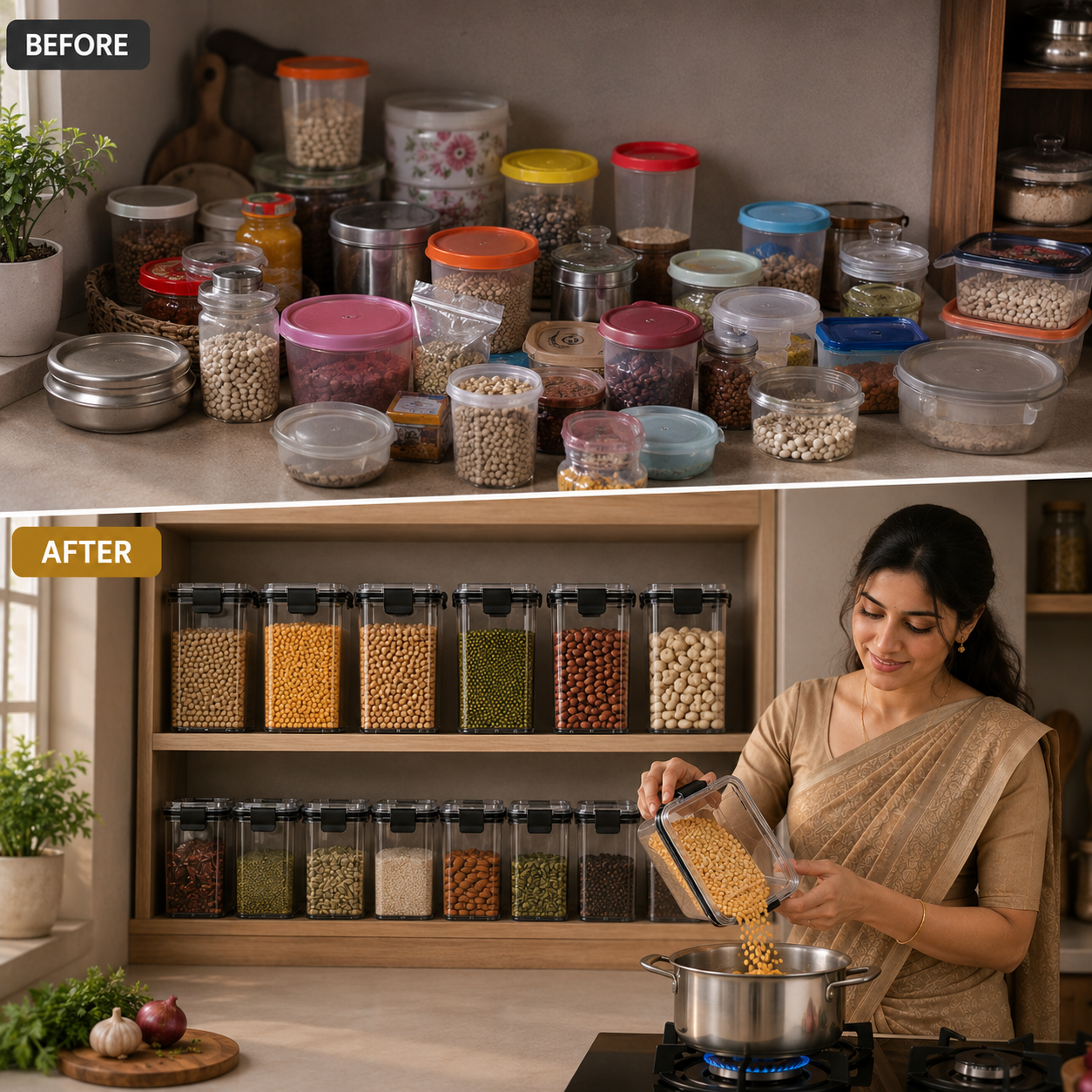 Multipurpose Square Airtight Container Jar