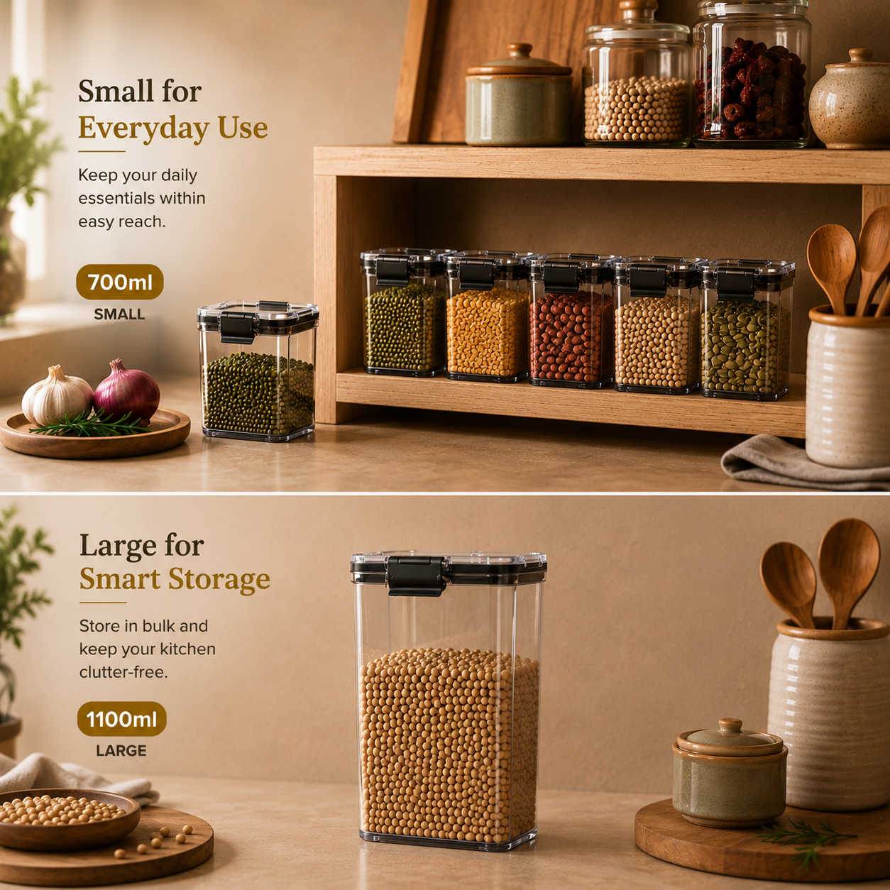 Multipurpose Square Airtight Container Jar