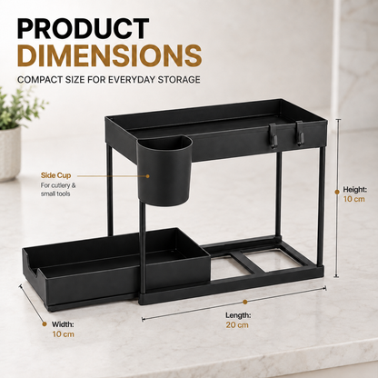 Homeneed 2-Tier Pull-Out Kitchen Organizer