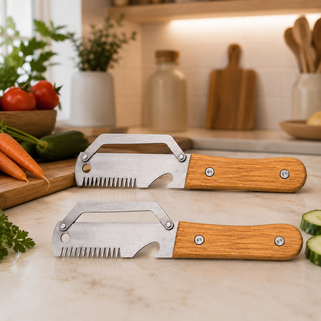 Multifunctional Peeler Knife with Bottle Opener