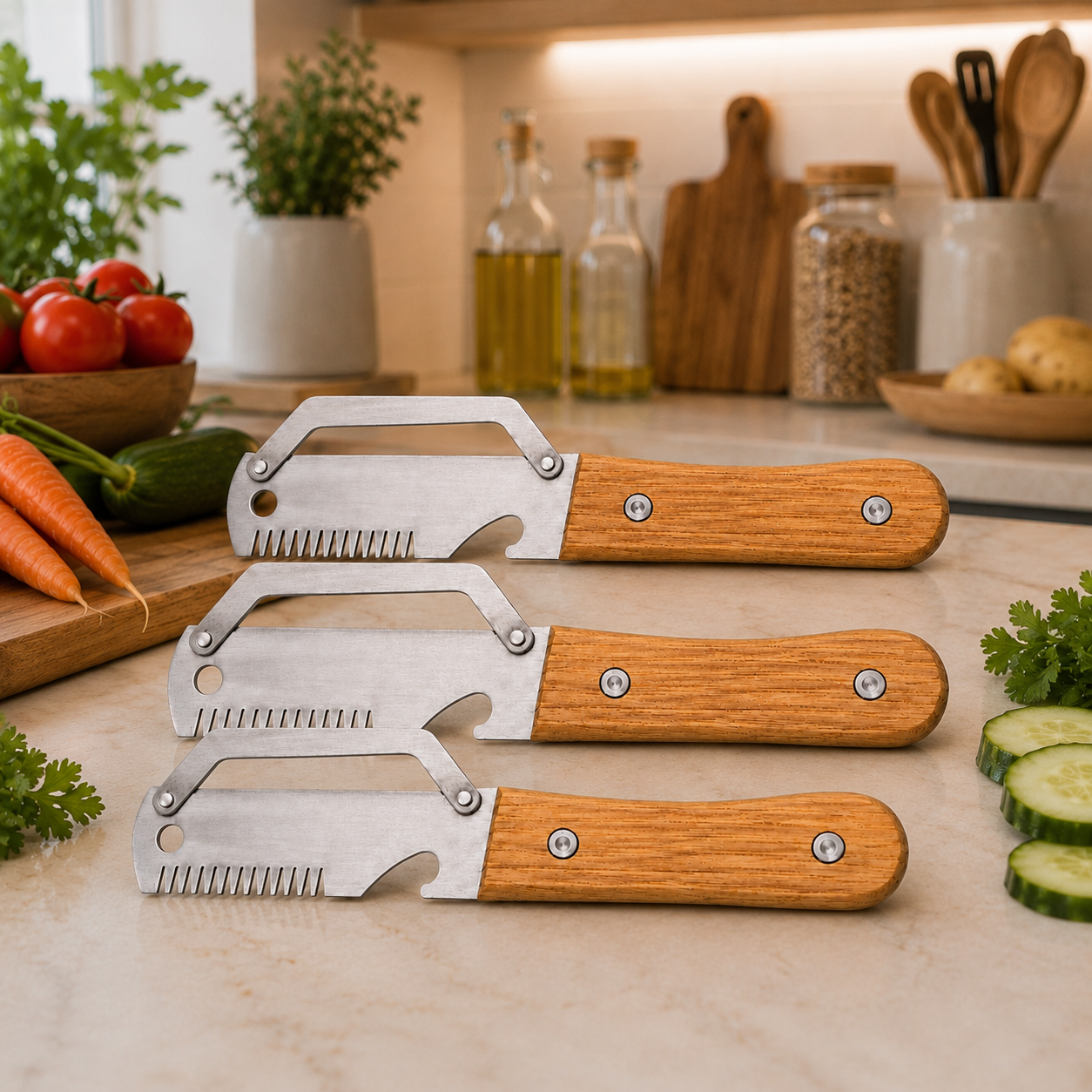 Multifunctional Peeler Knife with Bottle Opener