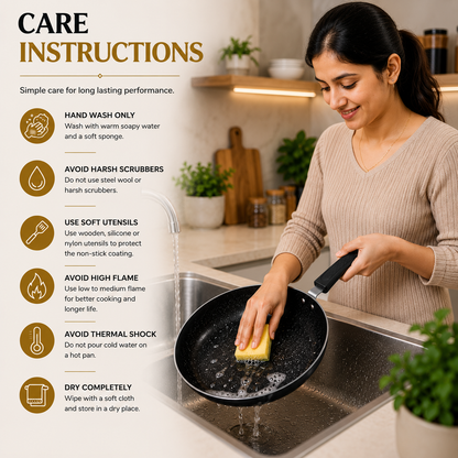 20CM Premium Non-Stick Frying Pan with Durable Metal Body