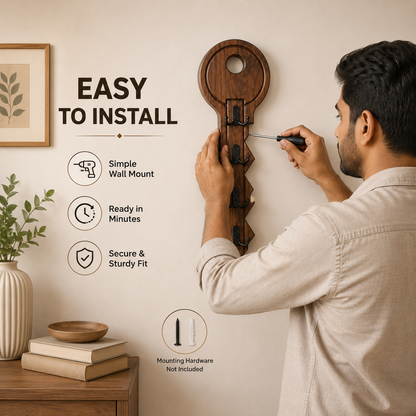 Luxury Wooden Key Holder for Wall
