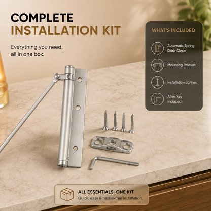 Stainless Steel Automatic Door Closer With Adjustable Speed