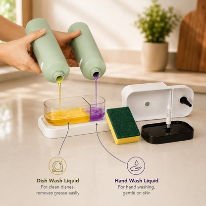 2-in-1 Kitchen Soap Dispenser with Sponge Holder