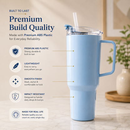 Tumbler With Handle and Straw Road (1800ml)