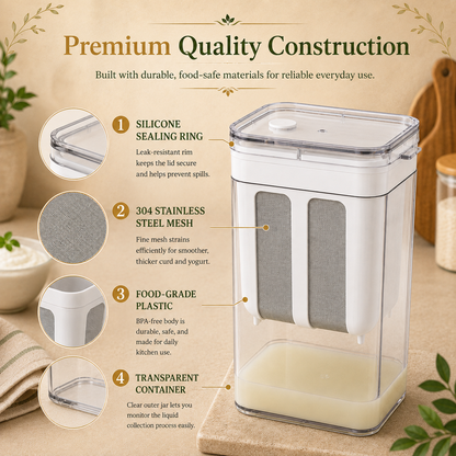 Multipurpose Dahi & Paneer Maker with Stainless Steel Mesh (1000ml)