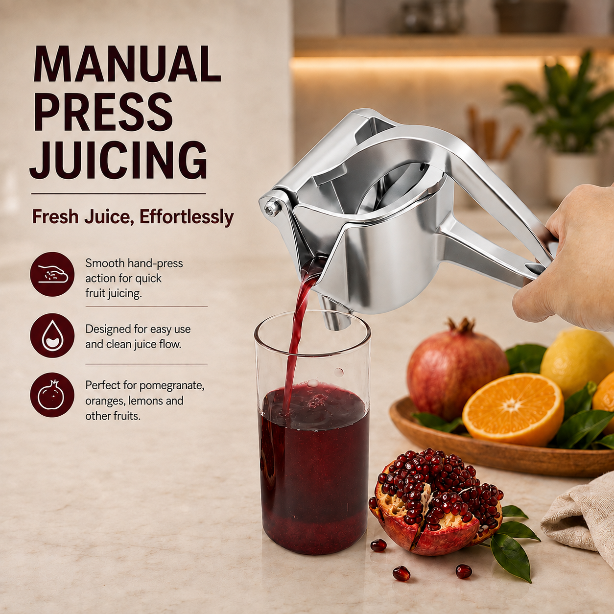 Aluminium Hand Press Fruit Juicer