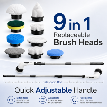 9 in 1 Electric Spin Scrubber