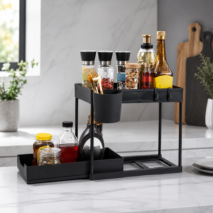 Homeneed 2-Tier Pull-Out Kitchen Organizer