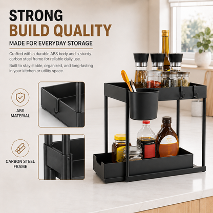 Homeneed 2-Tier Pull-Out Kitchen Organizer