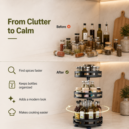 360 Degree Rotating & Adjustable Storage Rack