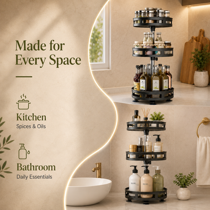 360 Degree Rotating & Adjustable Storage Rack